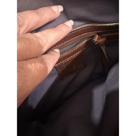 Kooba Satchel Crossbody Bag Womens Brown‎ Leather Top Handle Adjustable Strap - Picture 12 of 13